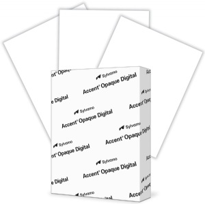 Accent Opaque White Smooth 120 lb. Cover 8.5 x 11 Heavyweight Cardstock,  Ream of 150 sheets